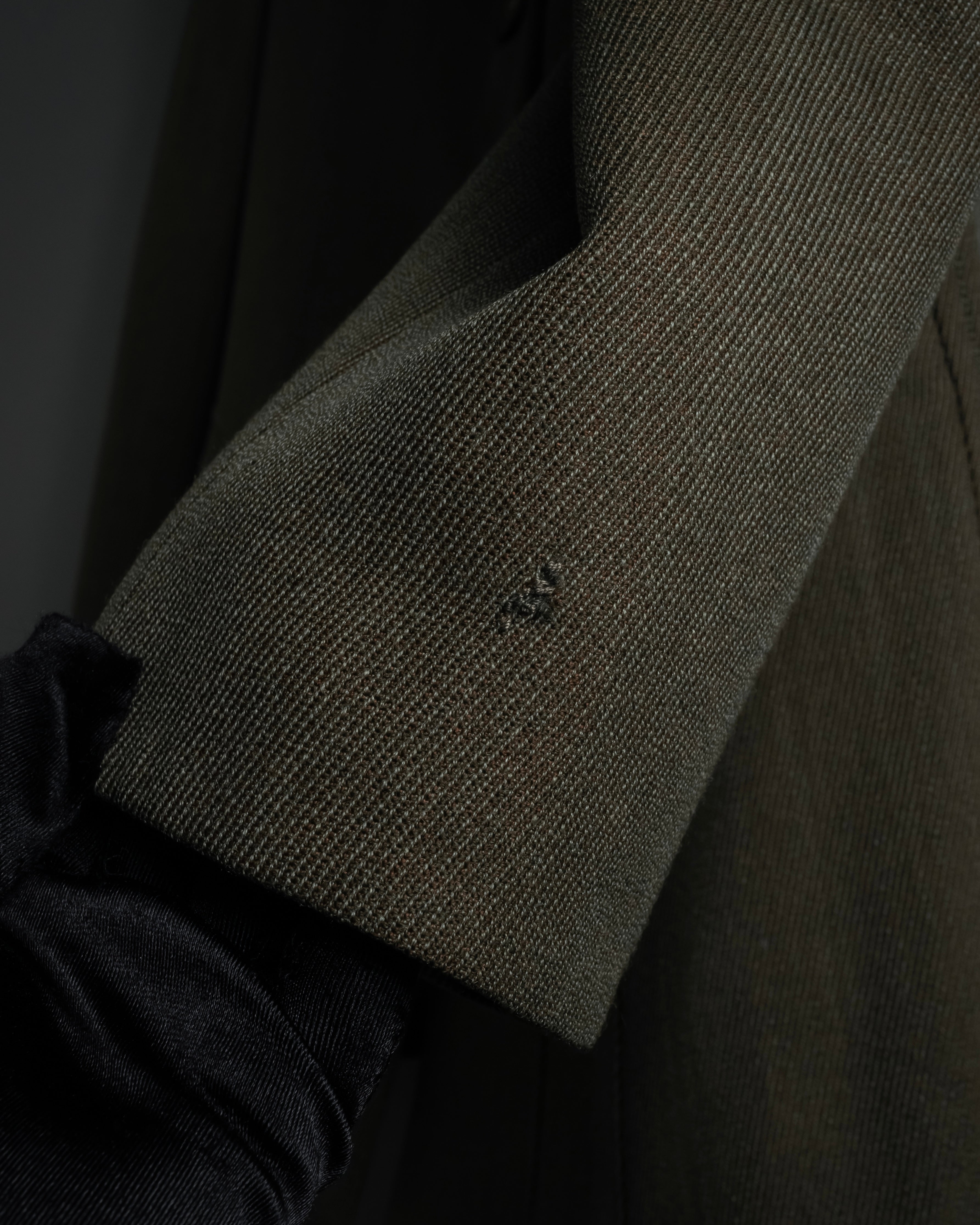 -SPECIAL- "HERMES" 90's Military-inspired zip design tailored jacket