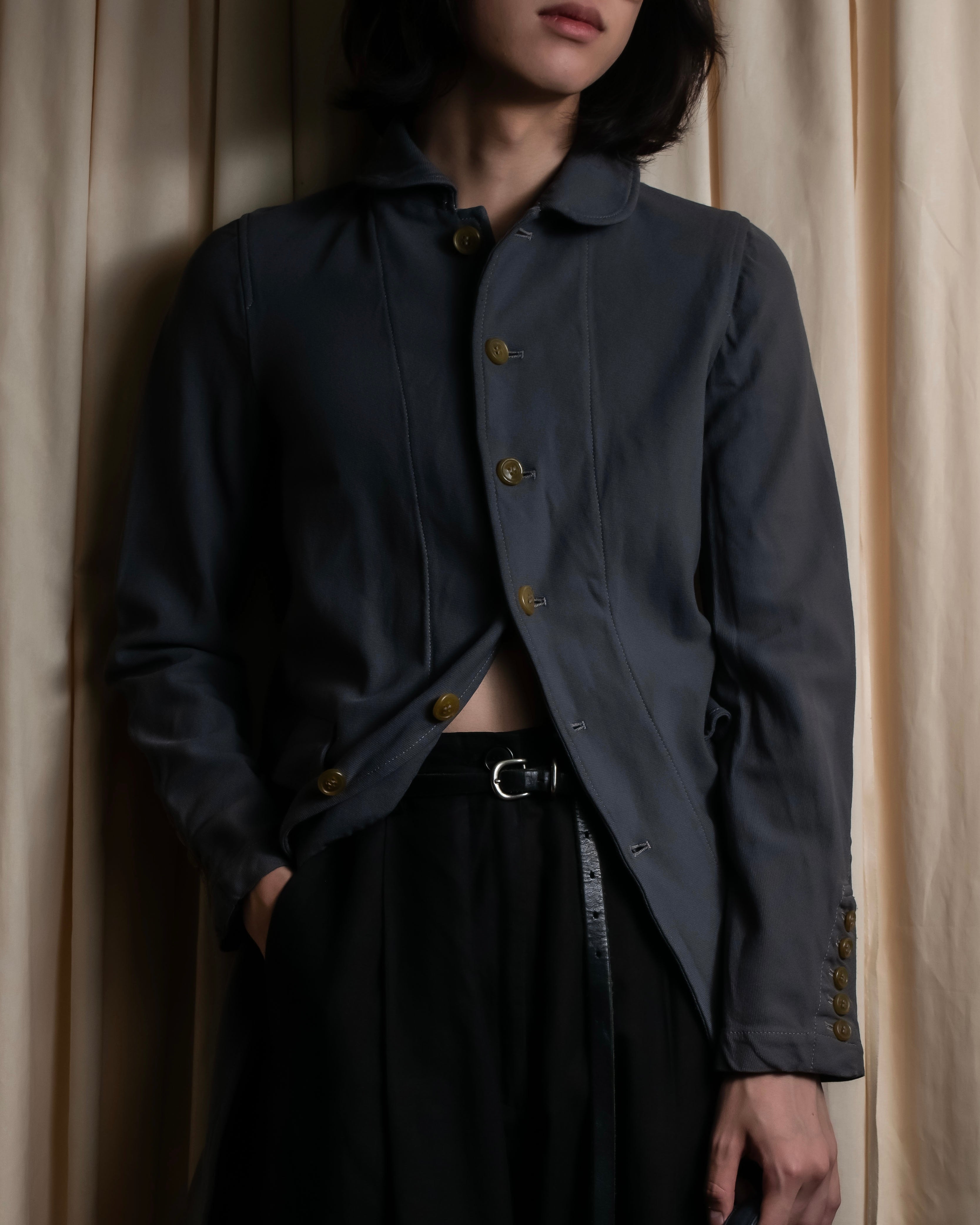 "COMME des GARCONS COMME des GARCONS" Stitchwork placket cut line coat