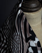 "HERMES" Zebra abstract print Carre 90 silk scarf