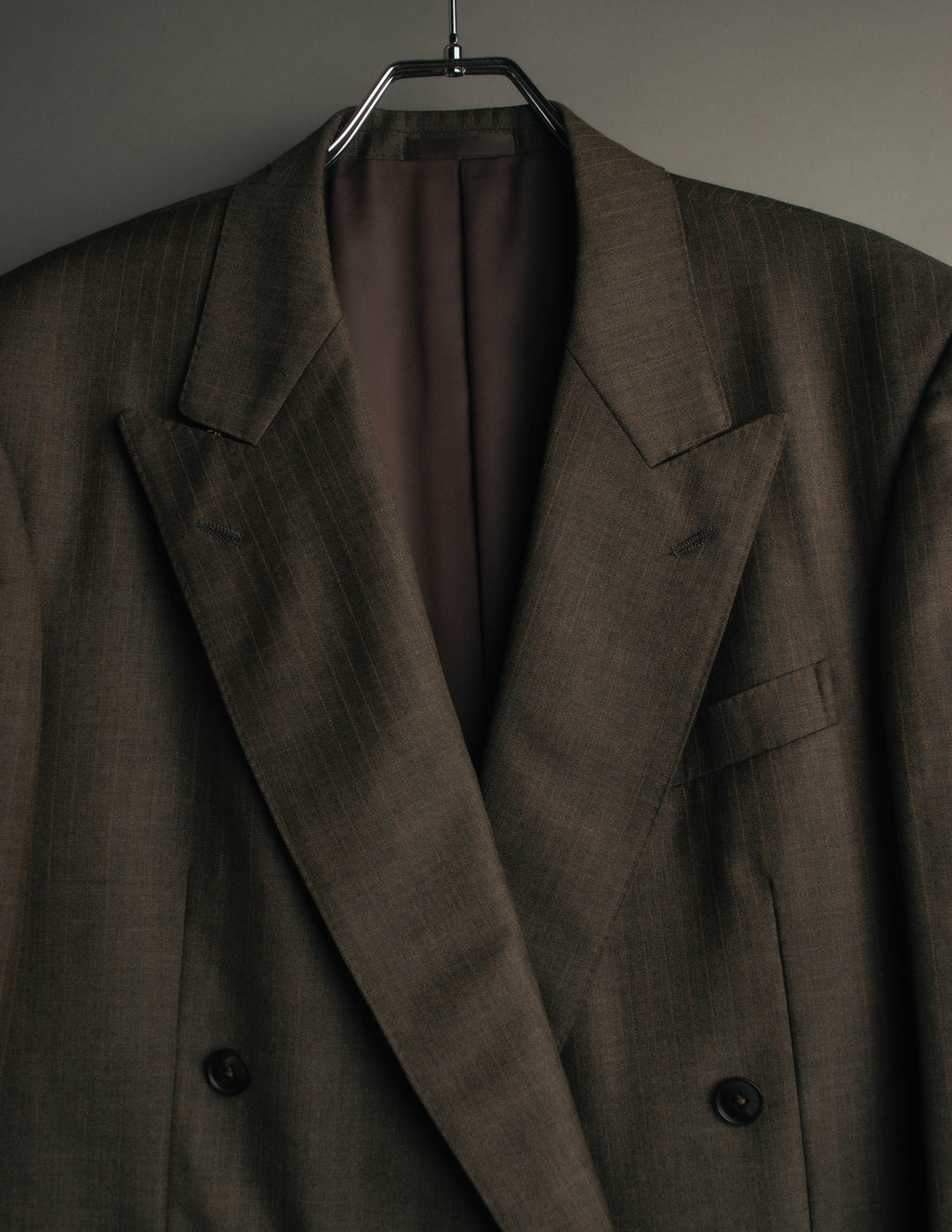 "BURBERRY LONDON" 00's-10's Classic striped double-breasted wool suit