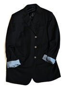 DUNHILL/ Classic Navy Blazer with Checked Lining