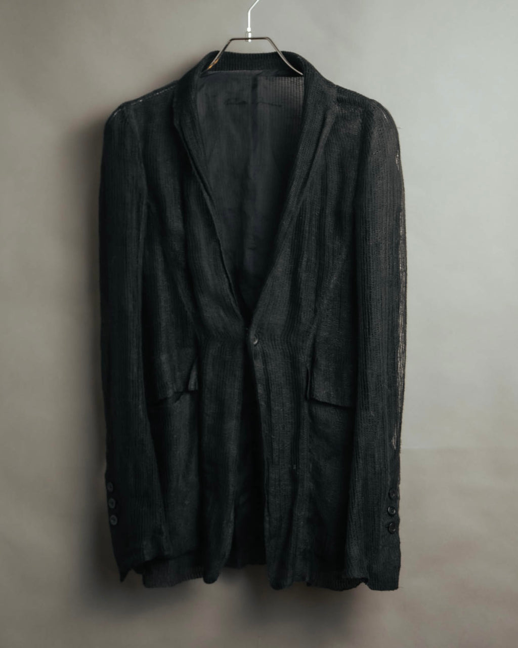 -SPECIAL- “Rick Owens” 2000’s Open weave shawl cardigan