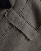 "Dolce & Gabbana" Raw edge frayed linen tailored jacket