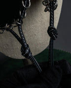 "LOEWE" Ring design leather corset necklace