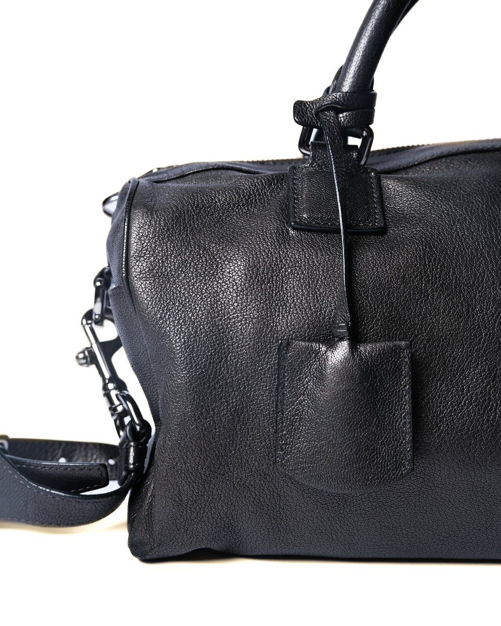 LOEWE/ Anagram 2 Way Mini Boston Hand Bag Metallic Black