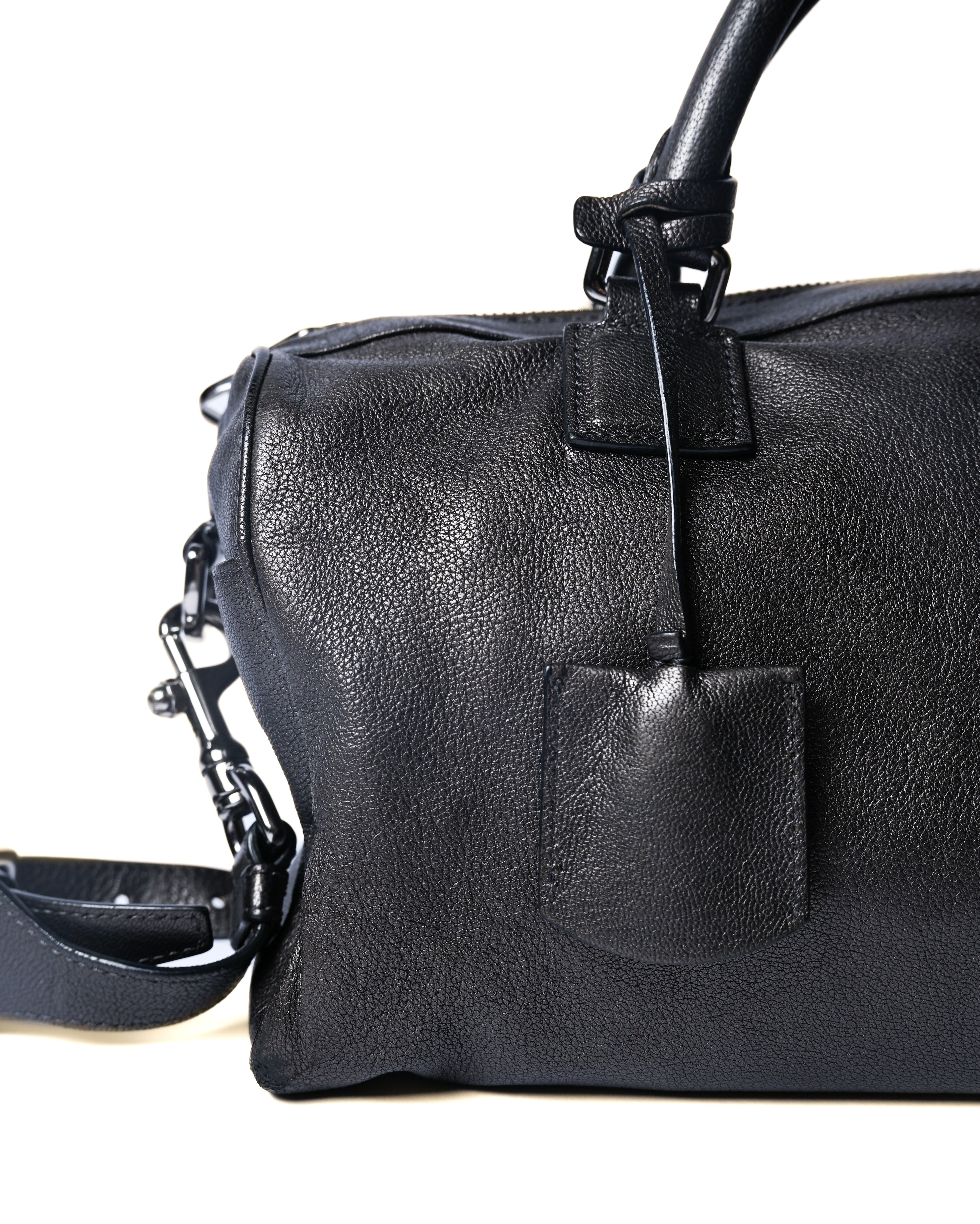 LOEWE/ Anagram 2 Way Mini Boston Hand Bag Metallic Black