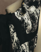 "Christian Dior" 80's-90's Artful abstract silk scarf