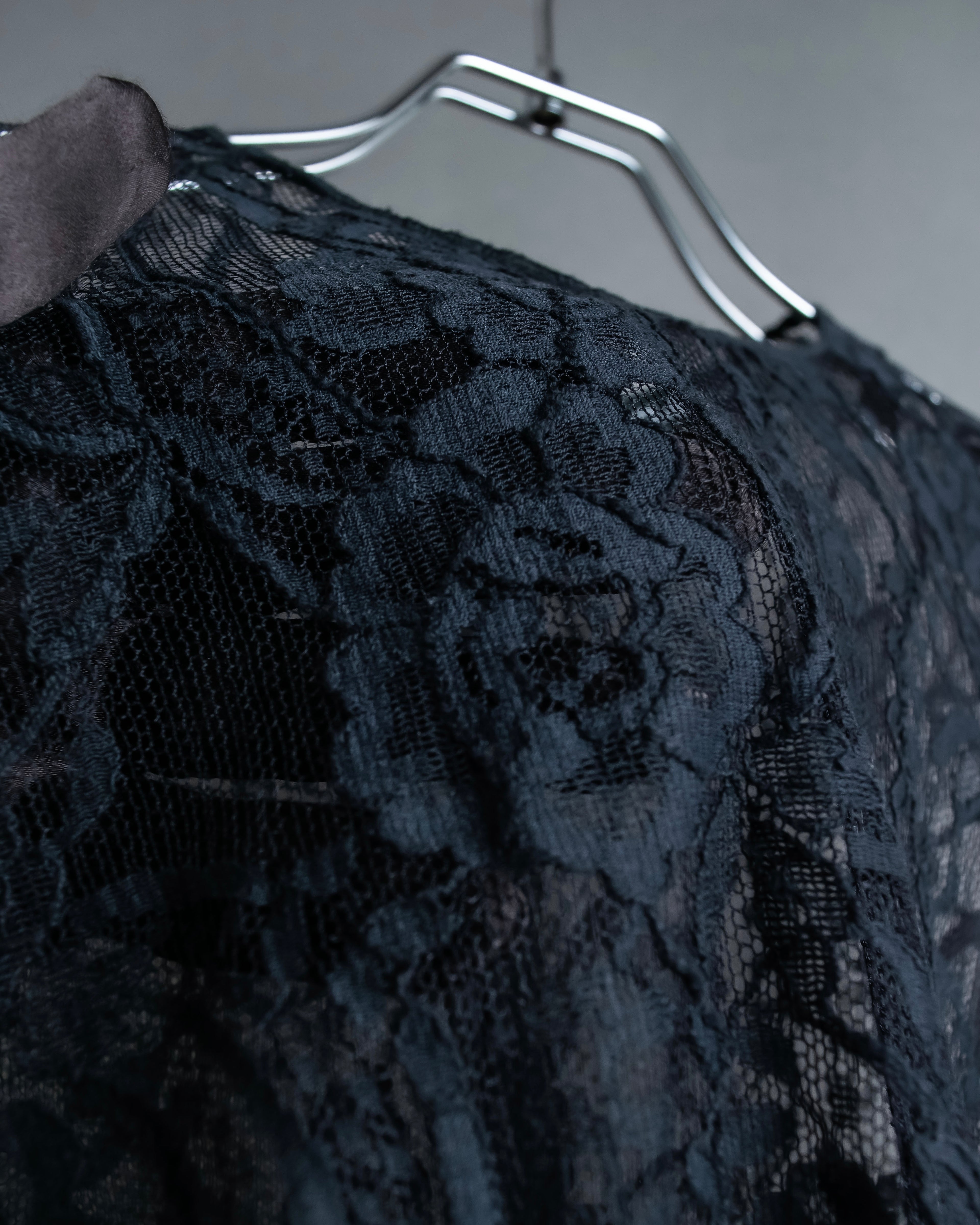 "D&amp;G" Botanical pattern lace shift dress