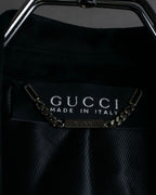 "GUCCI" Stitch design suede tailored jacket