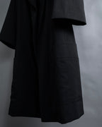 "Y's" Sharp lapel draping tailored coat