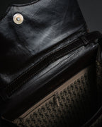 “Yves Saint Laurent” 80’s-90’s Cassandre embossed shoulder bag