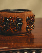 "PRADA" 90's-00's Embellished wide cuff bracelet