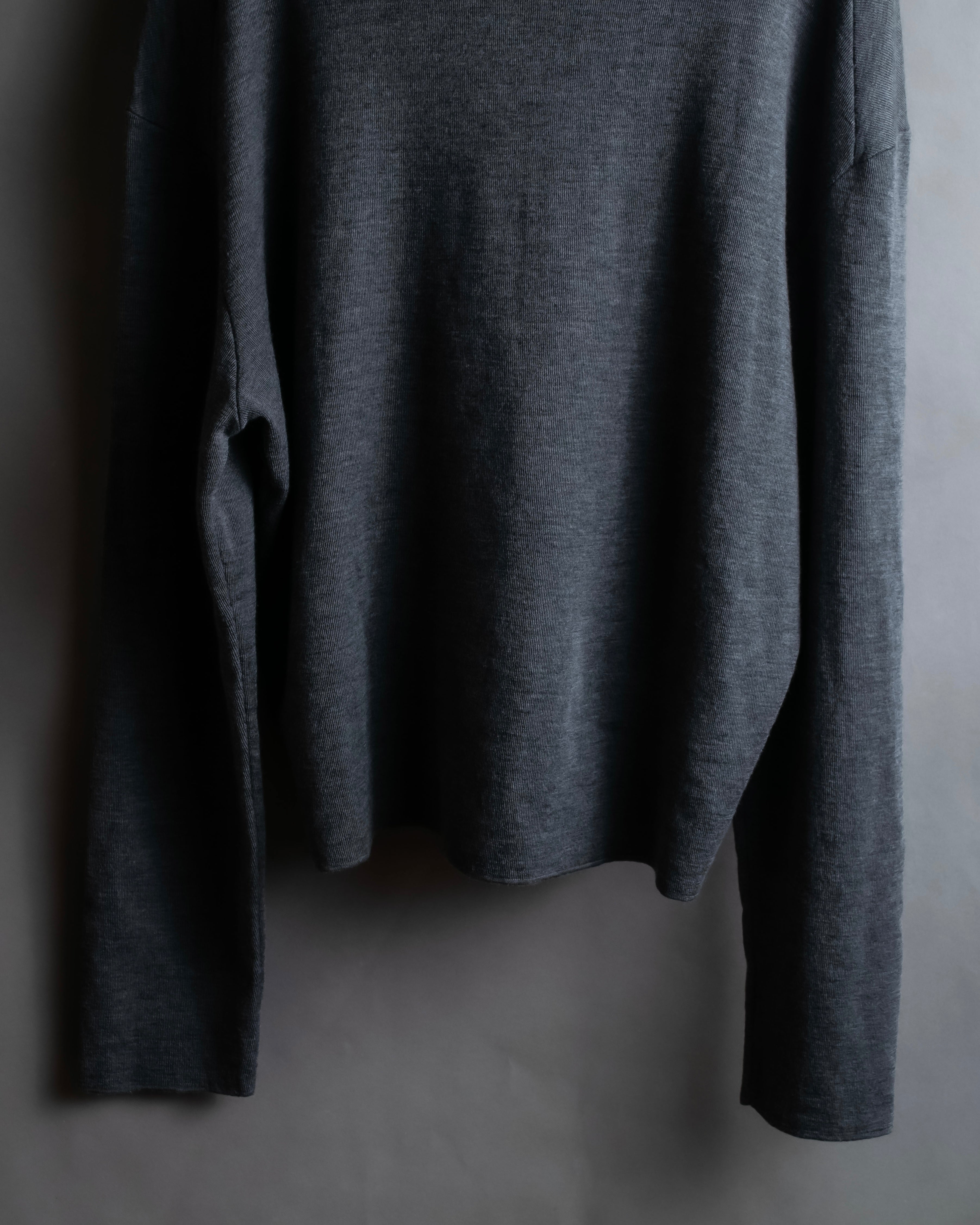 "JIL SANDER" Polo collar design wool knit pullover