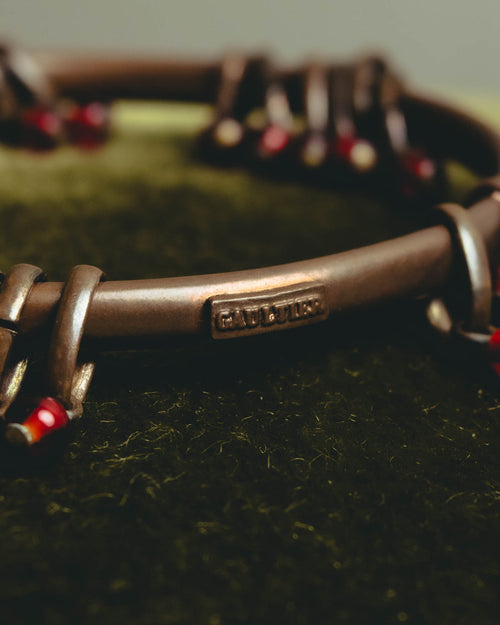"Jean Paul Gaultier" 90's-00's Sculptural red bead bangle