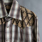 "GUCCI" Floral and checkered western shirt