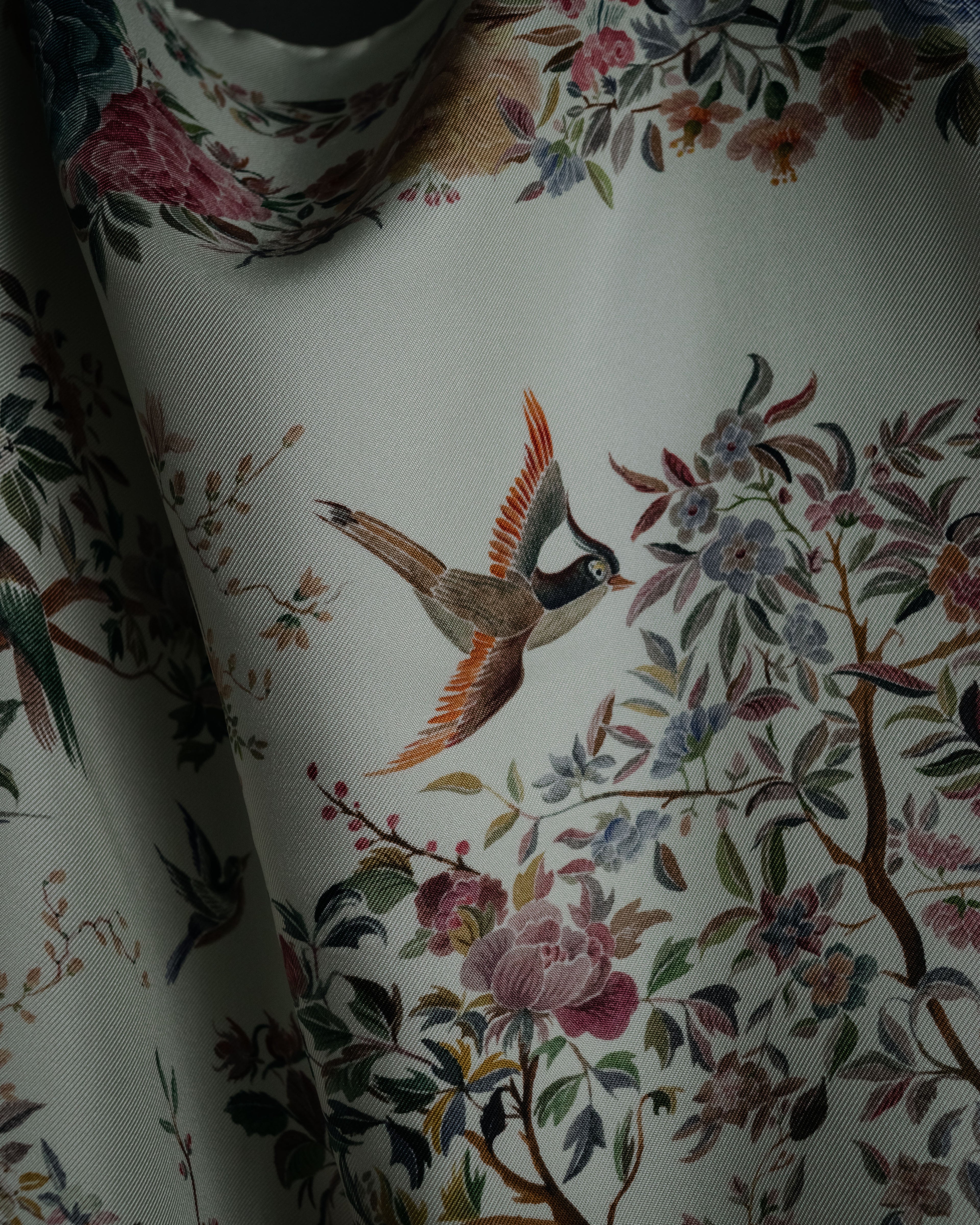 “Christian Dior” 2018– Botanical chinoiserie silk scarf