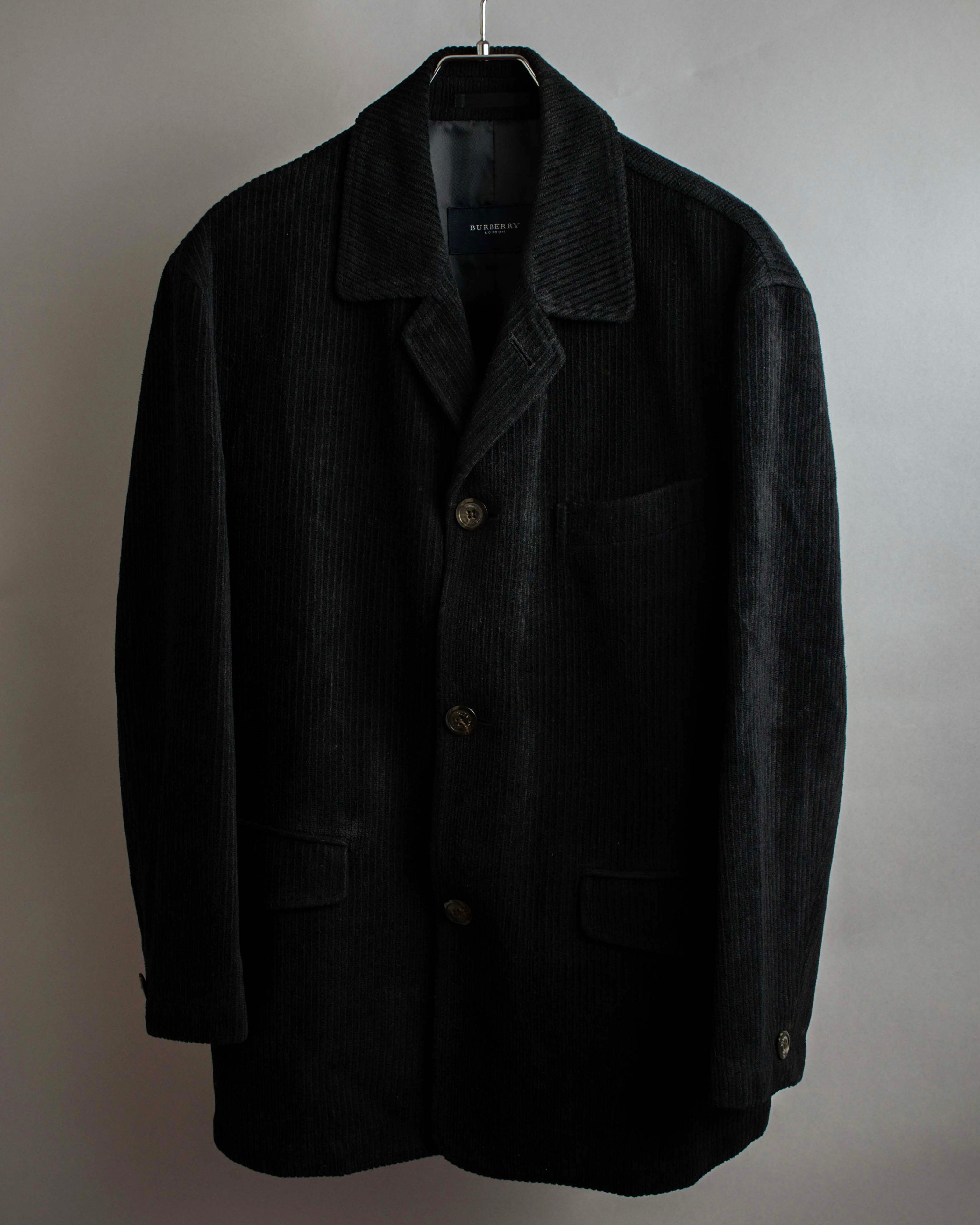 "BURBERRY" Thick wale corduroy oversized tailored jacket