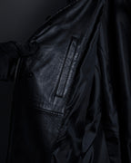 "DURBAN" Double zipper sheepskin leather coat