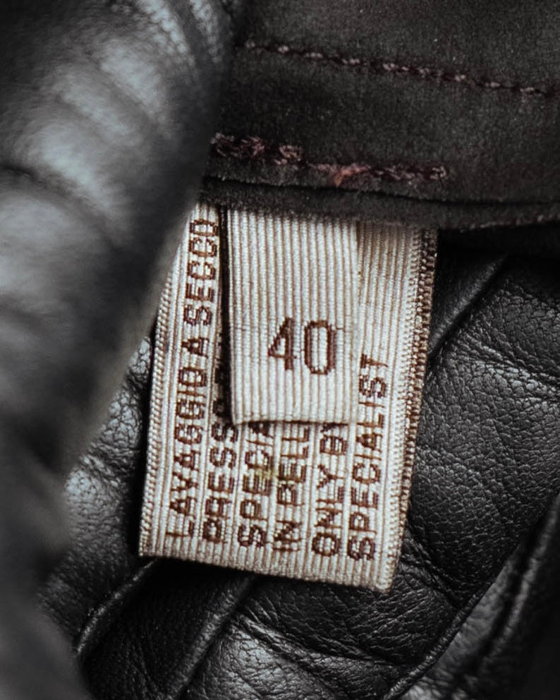 -SPECIAL- “BOTTEGA VENETA” 80’s-90’s Intrecciato suede leather shirt