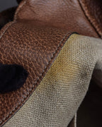 "GUCCI" Charlotte whipstitch hobo leather shoulder Bag