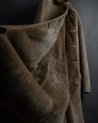 -SPECIAL- "LOEWE" 90's-10's Fur collar cordero lambskin long coat