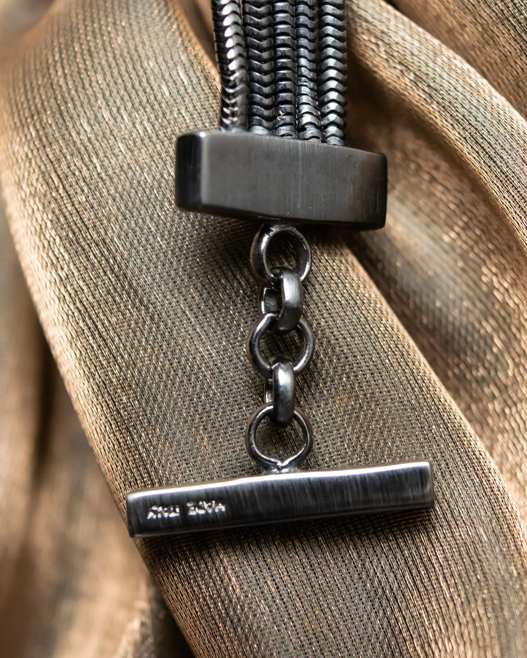 "Ferragamo" Gancini motif five row bracelet