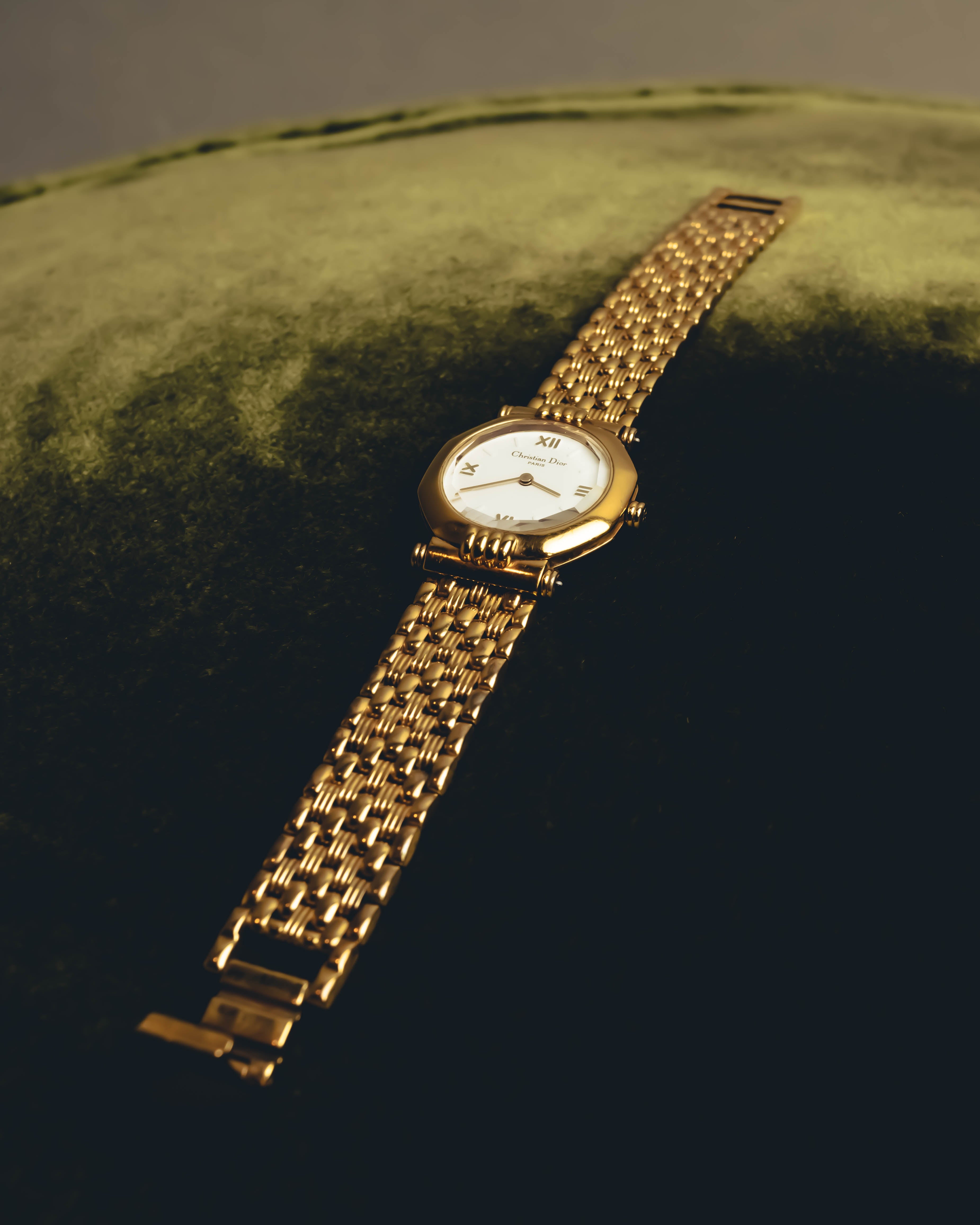 "Christian Dior" 80's-90's Gold plated wristwatch