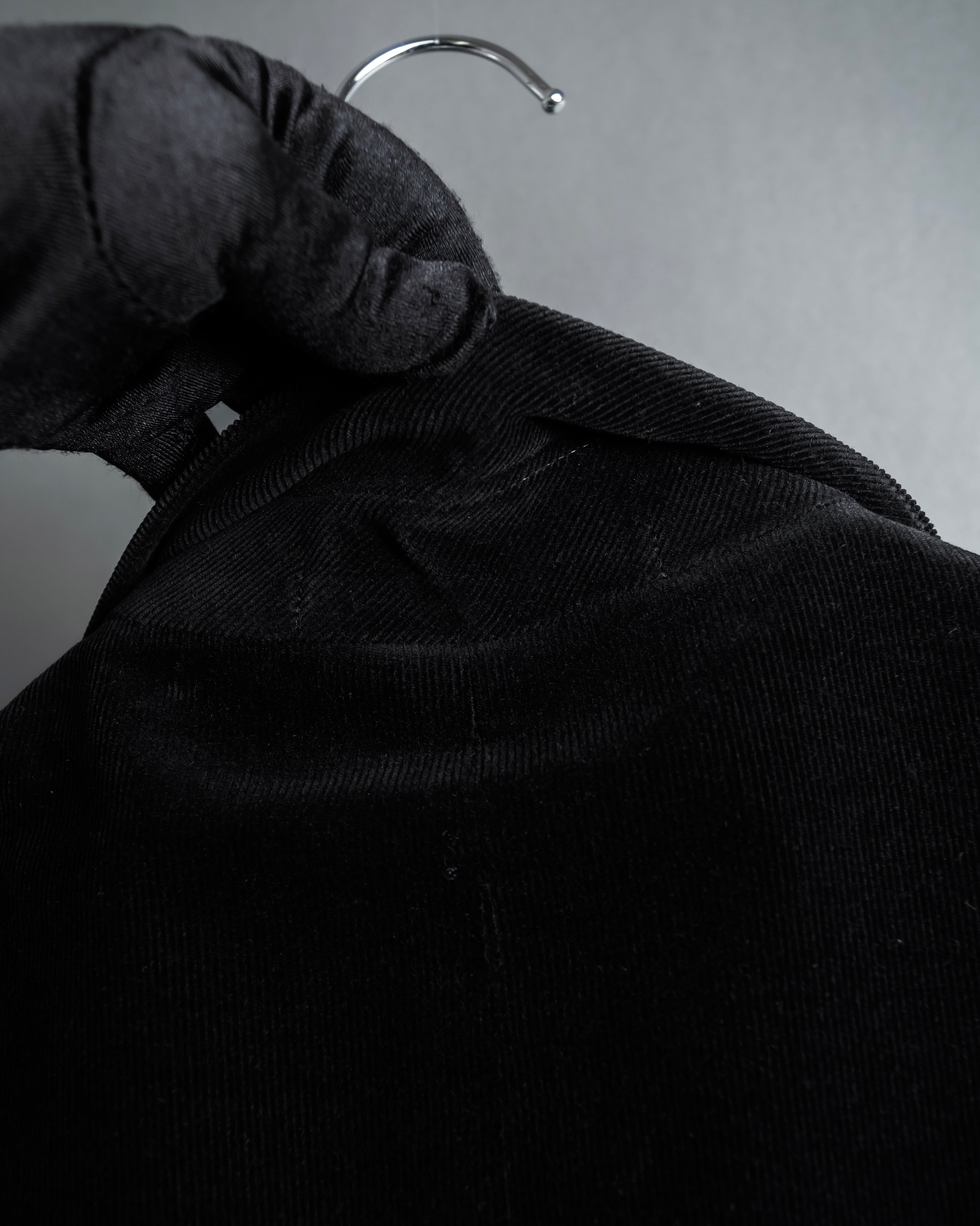 "ARMANI COLLEZIONI" Black corduroy relaxed set up