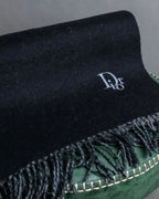 "Christian Dior" Reversible design logo engraved muffler