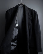 "GIORGIO ARMANI" Double-breasted charcoal gray super maxi chester coat