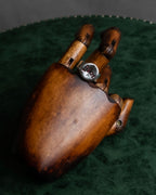 "Christian Dior" Logo lettering engraved silver ring