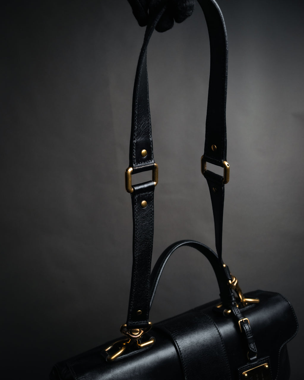 –SPECIAL– “DOLCE & GABBANA” 00’s-10’s Miss orient padlock leather satchel