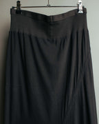 "Rick Owens Lilies" 10's-12's Vintage asymmetrical drape jersey midi skirt