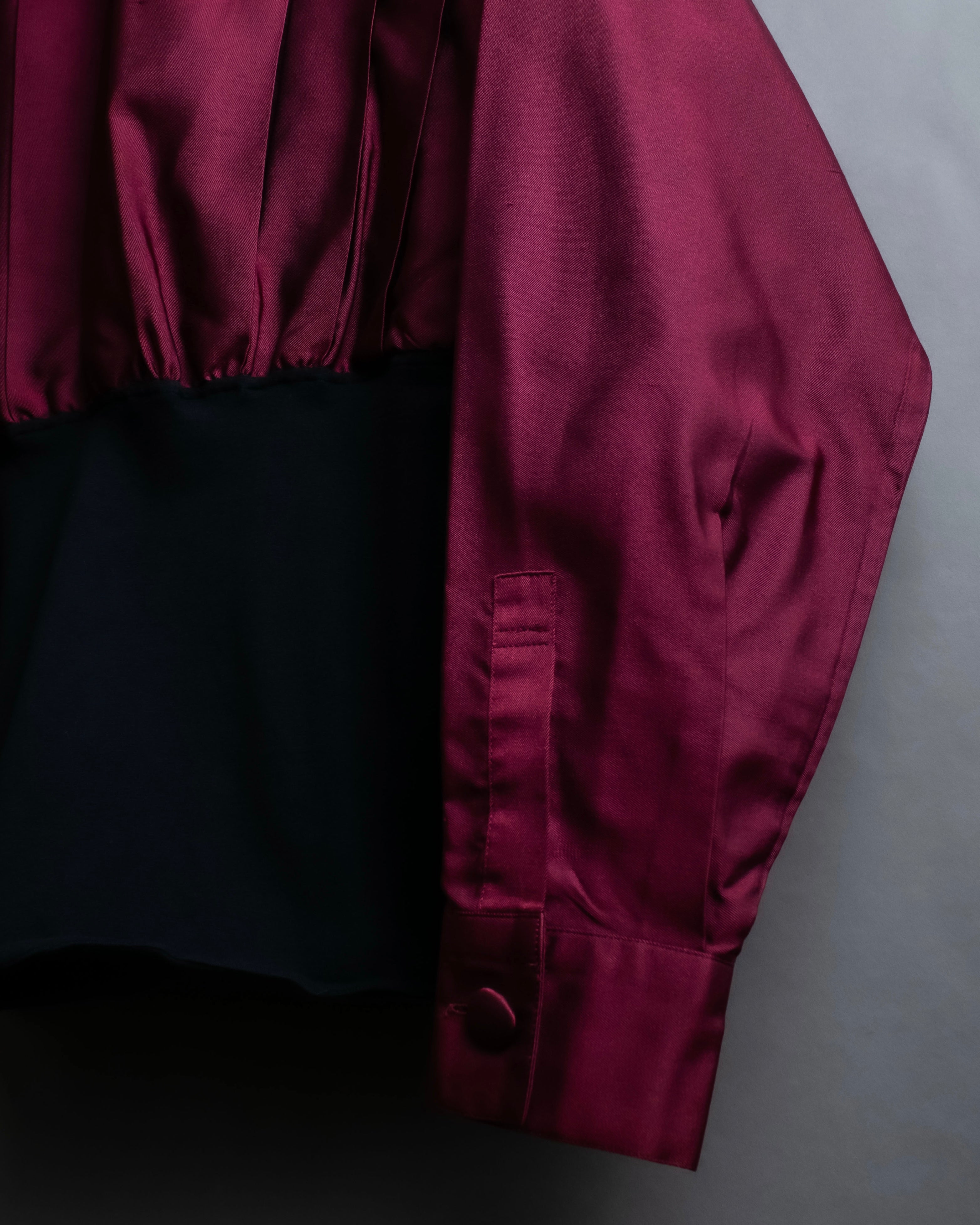 "JEAN PAUL GAULTIER FEMME"
 Waist different material switching design shirt