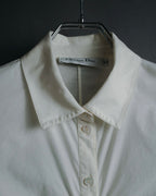 "Christian Dior" 00’s Shirred sculptural front shirt