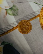 "CELINE" 90's Floral logo cotton square scarf