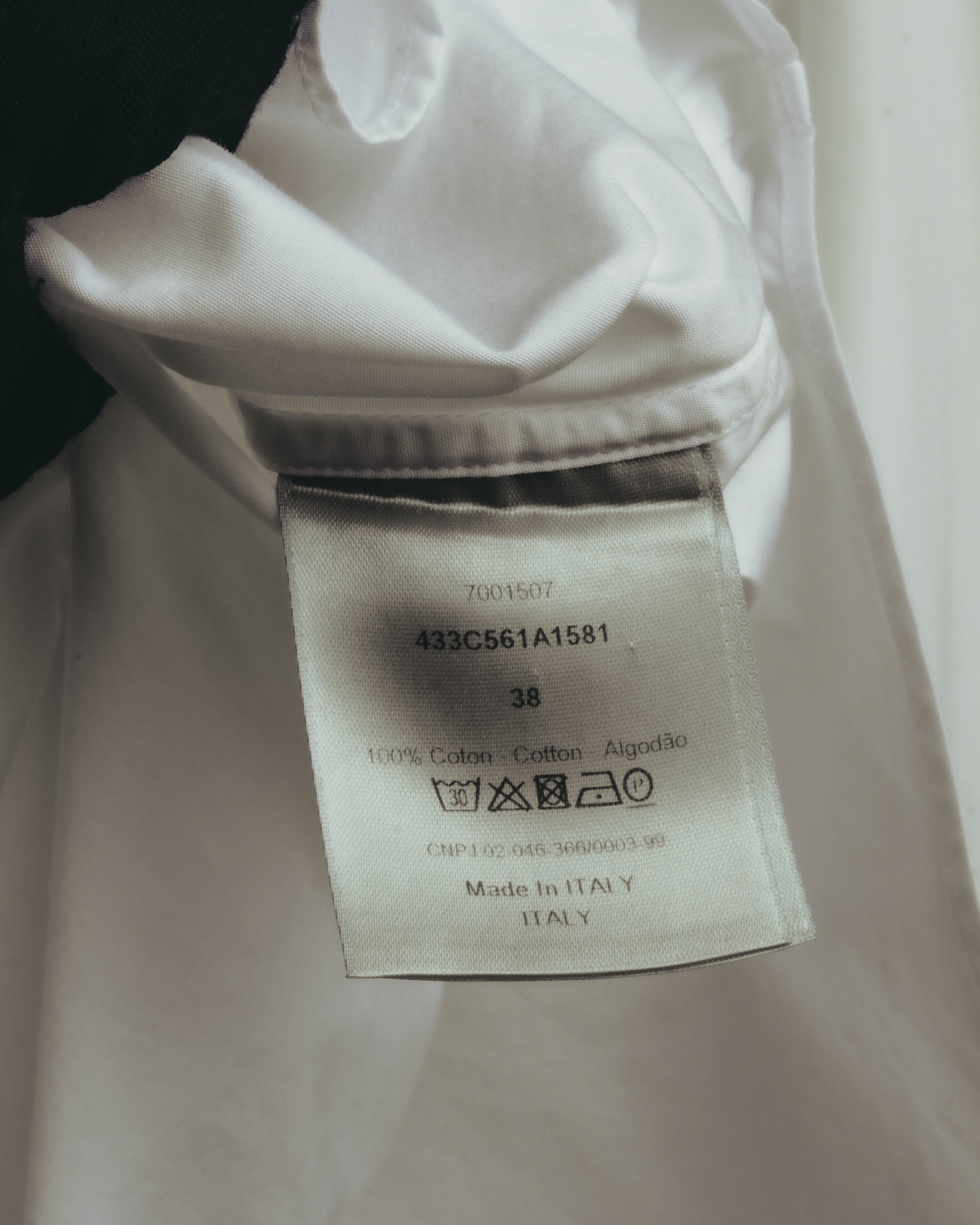 "Christian Dior" 10's Clean cotton dress shirt