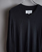 "MAISON MARGIELA" 15SS V-line panel design lightweight knit