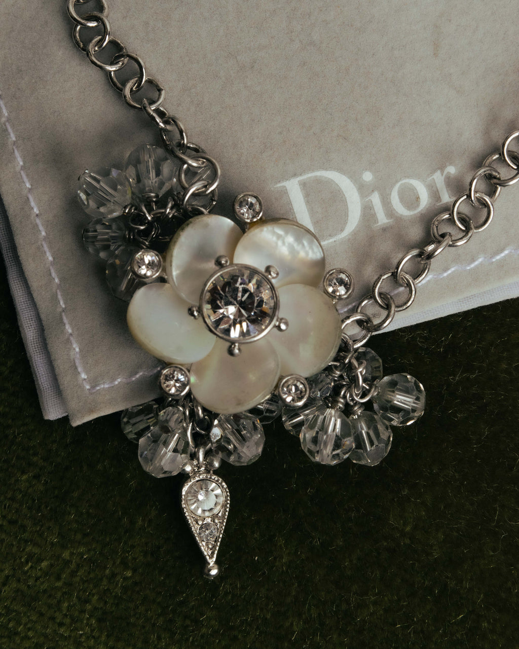 "Christian Dior" 00's Floral charm bracelet