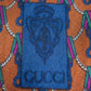 "GUCCI" Horsebit & GG pattern silk neck tie