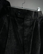 “Christian Dior MONSIEUR” 80’s-90’s Velour two tuck wide trousers