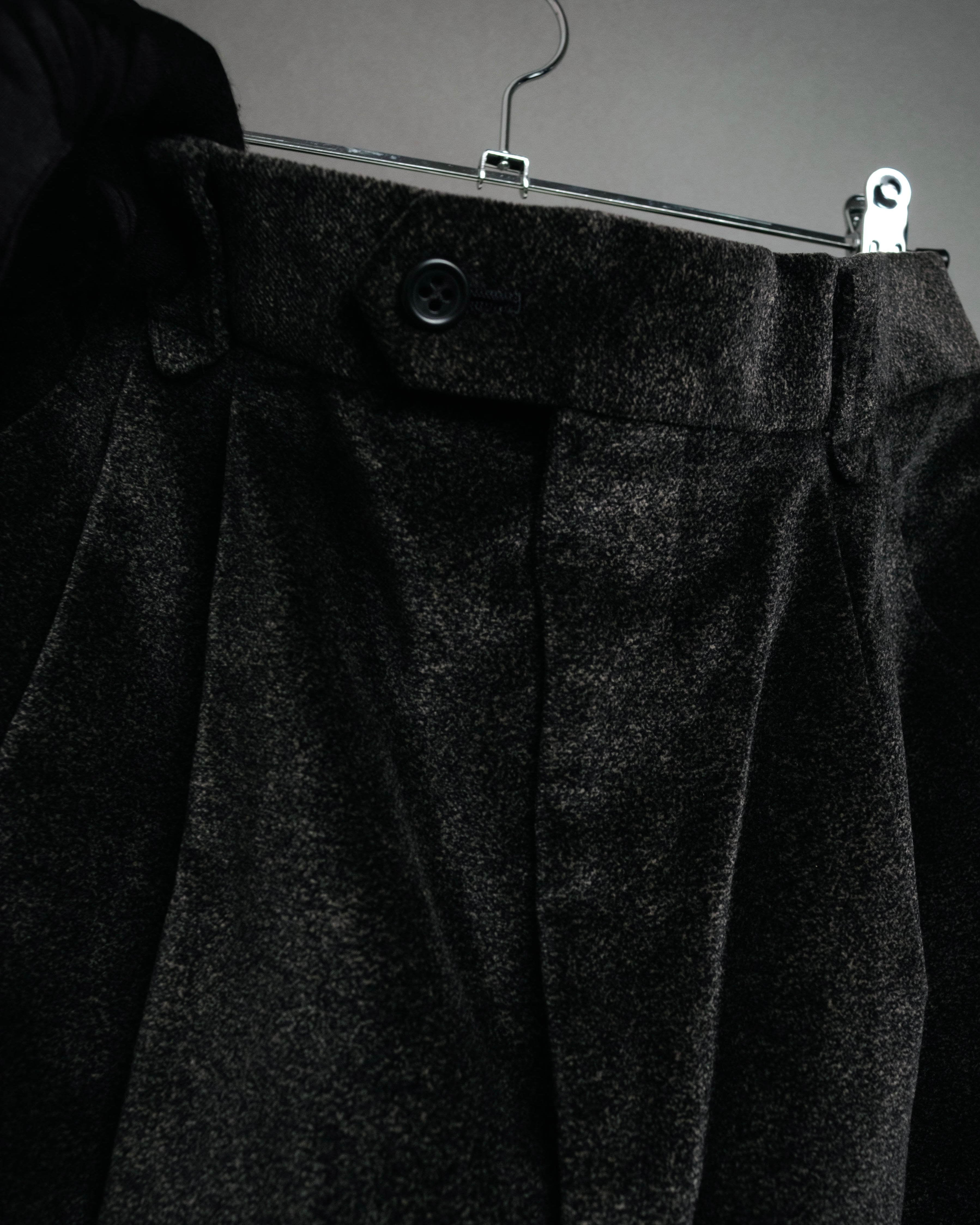 “Christian Dior MONSIEUR” 80’s-90’s Velour two tuck wide trousers