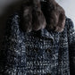 "Weekend Max Mara" Fur trimmed design collar tweed flare coat