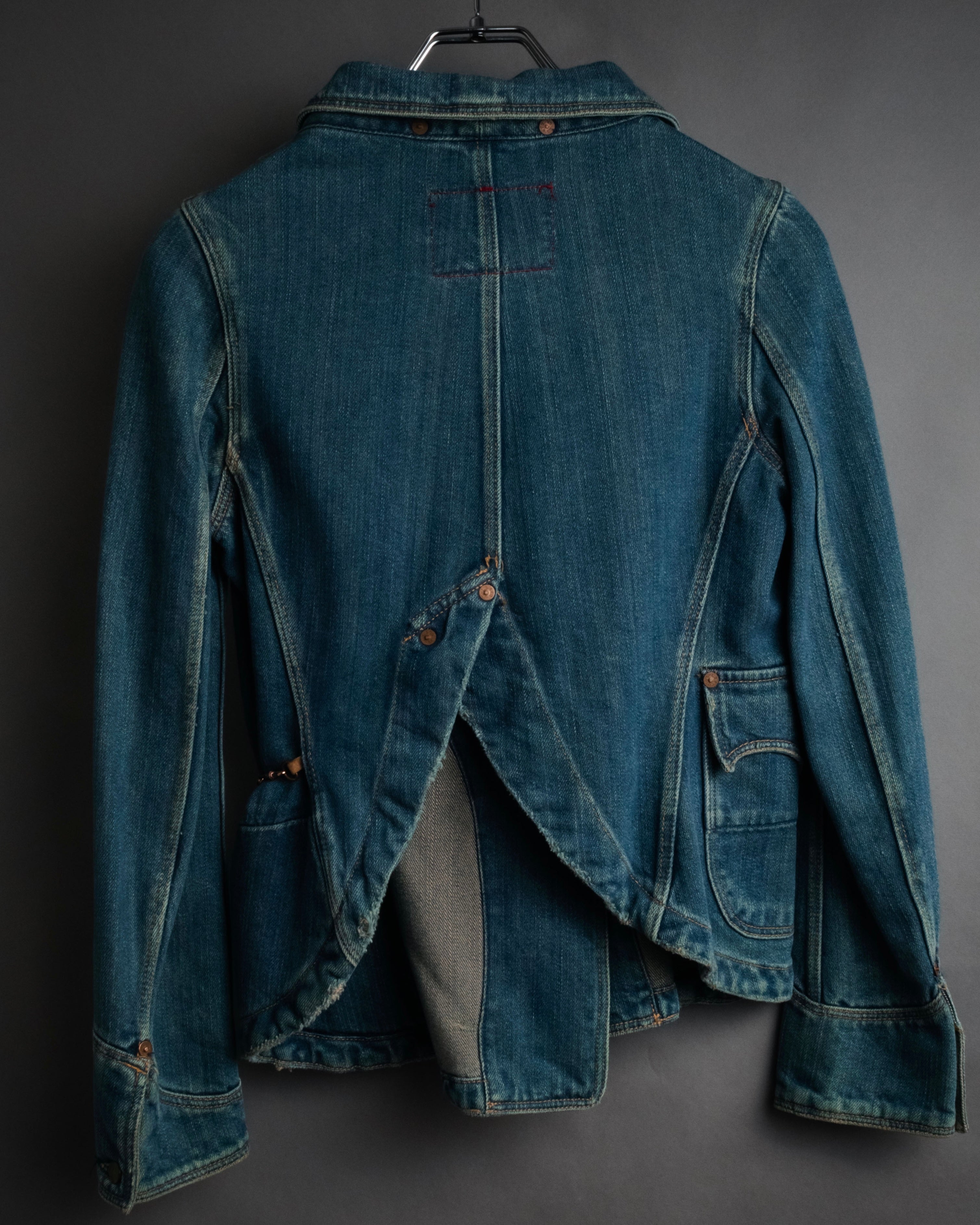 “Levi’s RED” 2001 Asymmetrical draped denim jacket