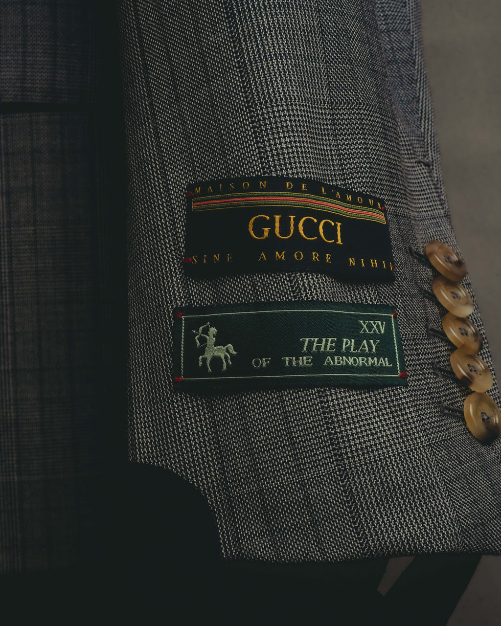 -SPECIAL- “GUCCI” 2019-2021 Glen check double-breasted wool suit