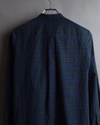"BURBERRY" Tartan check pattern frill shirt