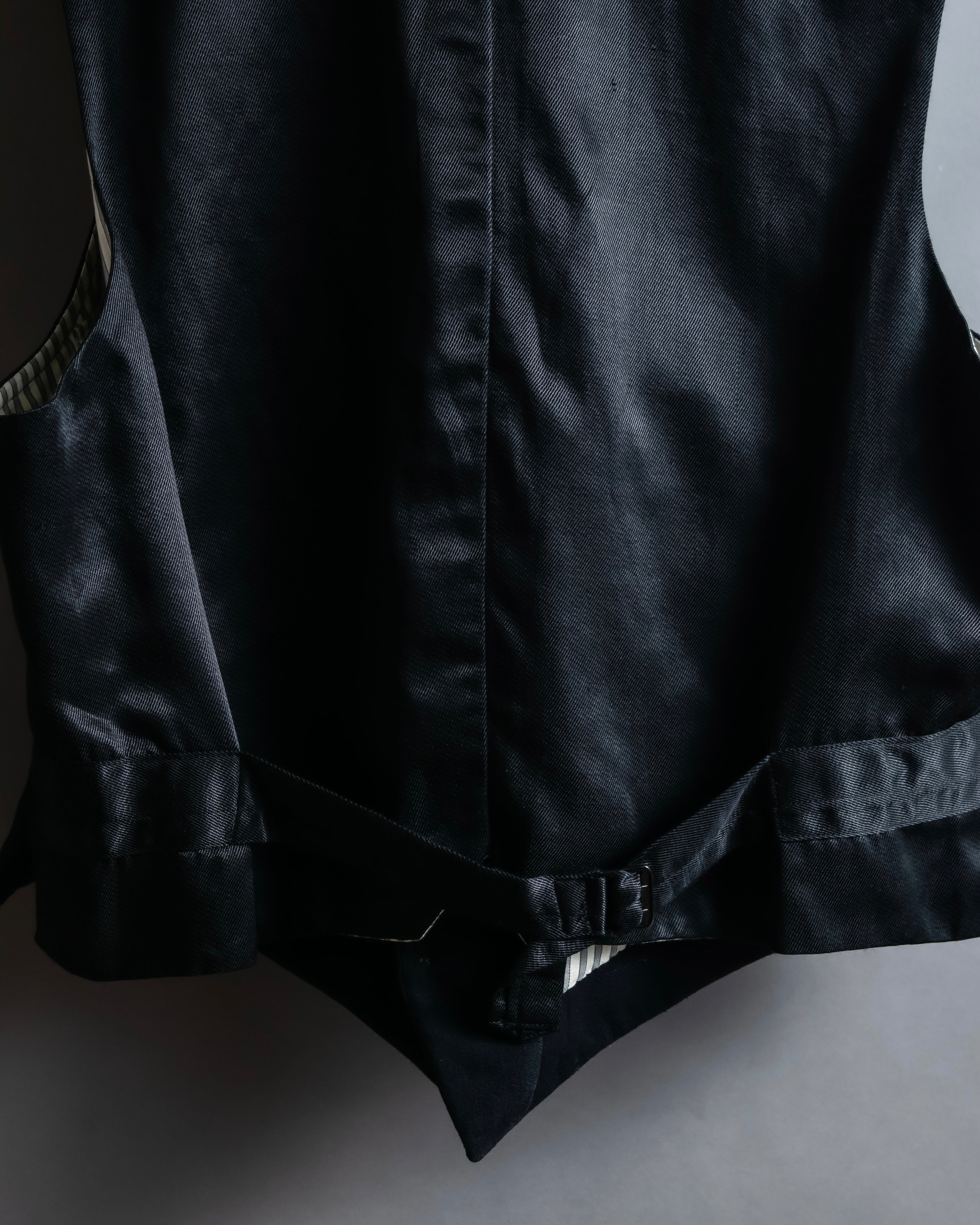 Vintage no collar 6 button tailored vest