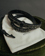 “CÉLINE” 2010 Crystal embellished leather belt