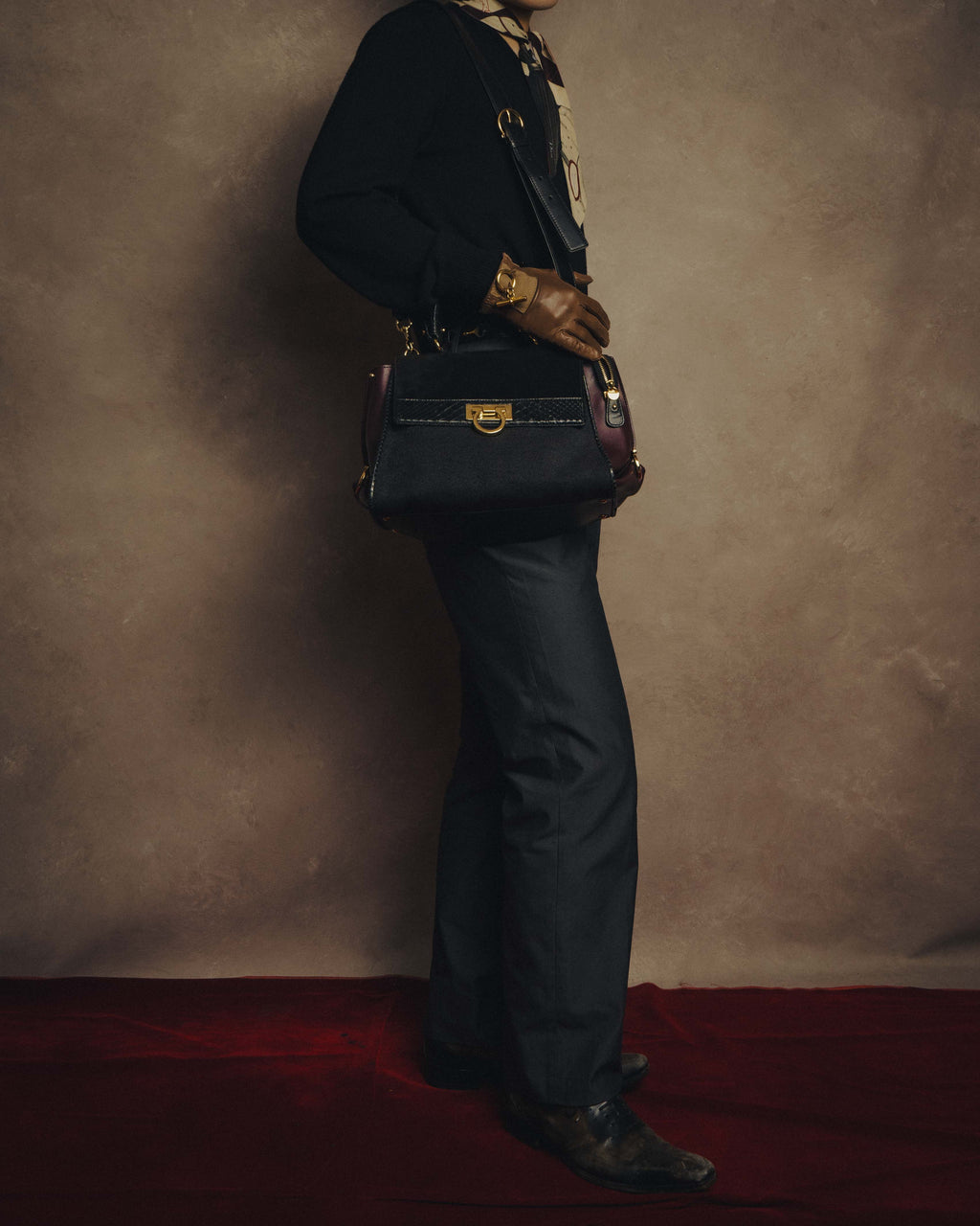 -SPECIAL- “Salvatore Ferragamo” 2019-21 Mixed material Sofia top handle bag