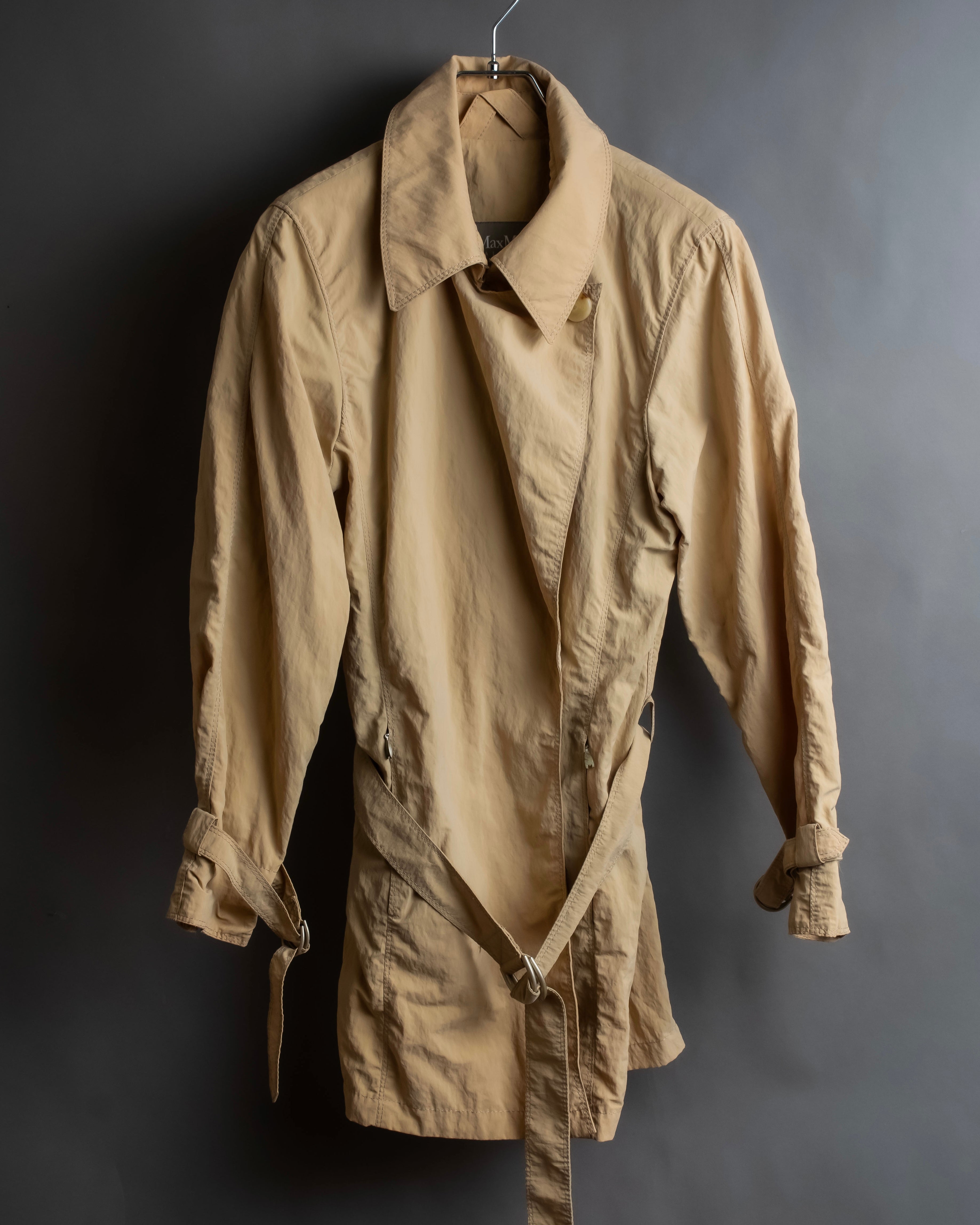 "Max Mara" Hooded mid-length lightweight coat